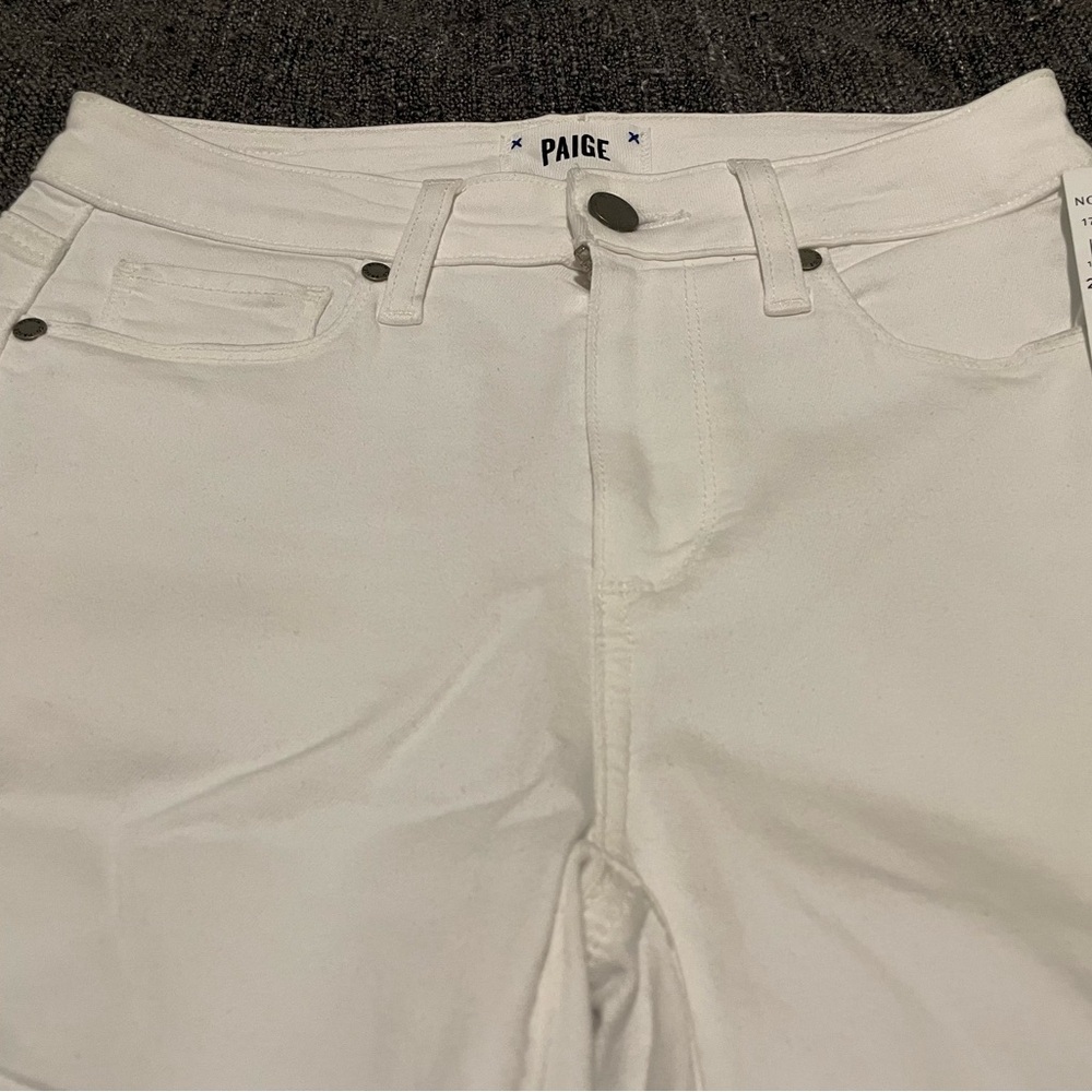 PAIGE Women's High Rise White Jeans